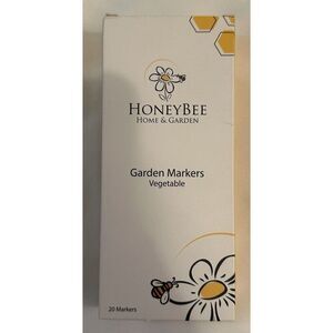 Honeybee Bamboo Vegetable Garden Markers 20 pc NEW